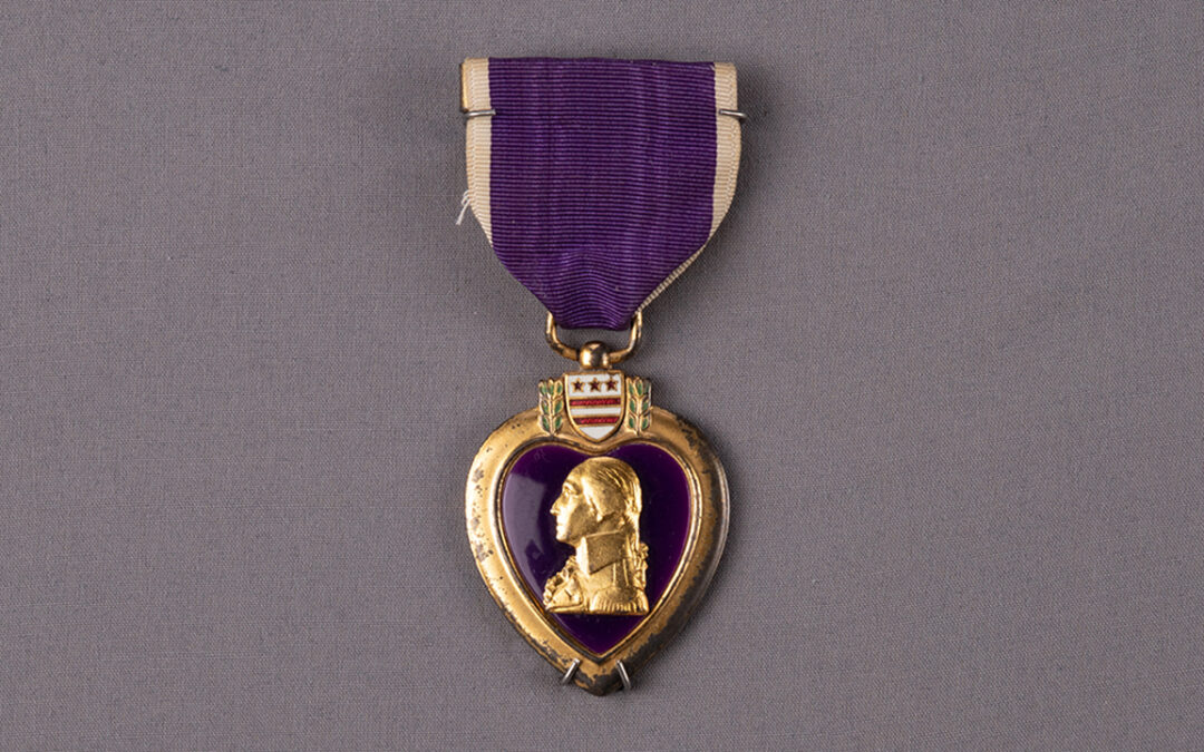 Purple Heart Medal awarded to Seaman First Class Robert E. Moody