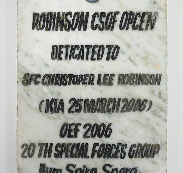 Marker for Forward Operating Base Robinson